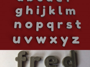 fred uppercase and lowercase 3d letters stl file Modèles 3D en vedette