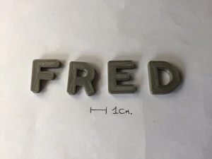fred uppercase and lowercase 3d letters stl file 3D Print Model