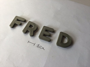 fred uppercase and lowercase 3d letters stl file Modèles 3D en vedette