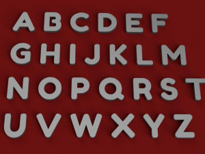 fred uppercase and lowercase 3d letters stl file Modèles 3D en vedette