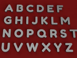 fred uppercase and lowercase 3d letters stl file 3D Print Model