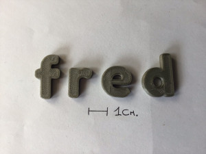 fred uppercase and lowercase 3d letters stl file Modèles 3D en vedette