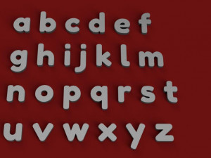 fred uppercase and lowercase 3d letters stl file Modèles 3D en vedette