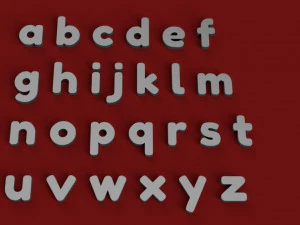 fred uppercase and lowercase 3d letters stl file 3D Print Model