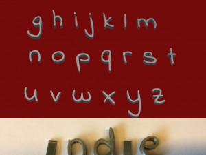 indie uppercase and lowercase 3d letters stl file Modèles 3D en vedette