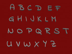 indie uppercase and lowercase 3d letters stl file Modèles 3D en vedette