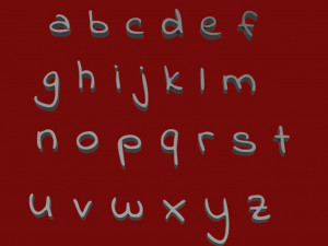 indie uppercase and lowercase 3d letters stl file Modèles 3D en vedette