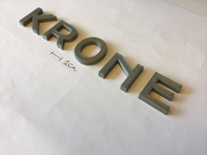 krone uppercase and lowercase 3d letters stl file 3D 打印模型