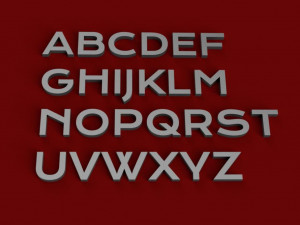 krone uppercase and lowercase 3d letters stl file 3D 打印模型