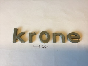 krone uppercase and lowercase 3d letters stl file 3D 打印模型