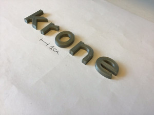 krone uppercase and lowercase 3d letters stl file 3D 打印模型
