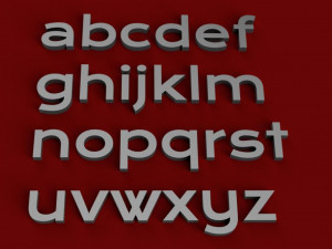 krone uppercase and lowercase 3d letters stl file 3D 打印模型
