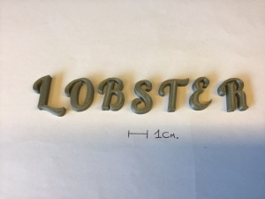 lobster uppercase and lowercase 3d letters stl file 3Dプリントモデル