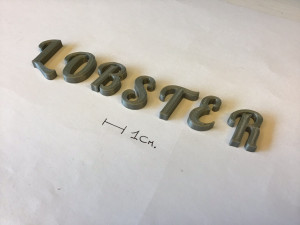 lobster uppercase and lowercase 3d letters stl file 3Dプリントモデル