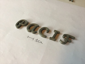 pacifico uppercase and lowercase 3d letters stl file 3Dプリントモデル