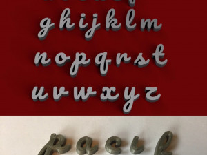 pacifico uppercase and lowercase 3d letters stl file 3Dプリントモデル