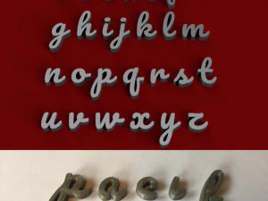 pacifico uppercase and lowercase 3d letters stl file 3D Print Model
