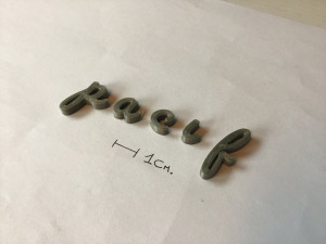 pacifico uppercase and lowercase 3d letters stl file 3Dプリントモデル