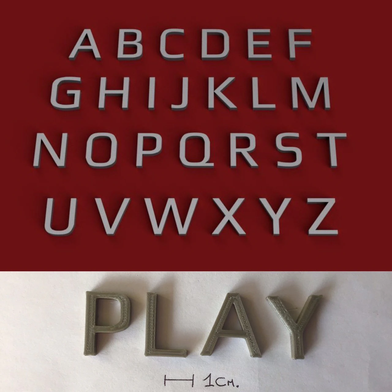play uppercase and lowercase 3d letters stl file 3D Print Model .c4d .max .obj .3ds .fbx .stl .blend