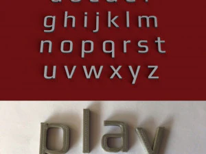 play uppercase and lowercase 3d letters stl file 3D Print Model