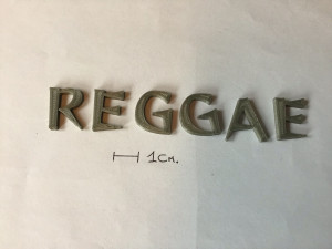 reggae uppercase and lowercase 3d letters stl file 3Dプリントモデル
