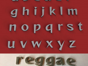 reggae uppercase and lowercase 3d letters stl file 3Dプリントモデル