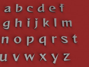 reggae uppercase and lowercase 3d letters stl file 3Dプリントモデル