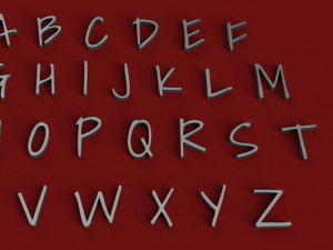 shadow uppercase and lowercase 3d letters stl file 3Dプリントモデル