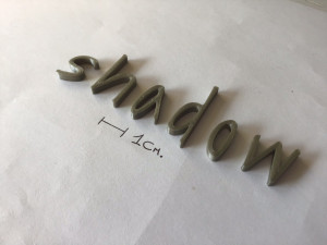 shadow uppercase and lowercase 3d letters stl file 3Dプリントモデル