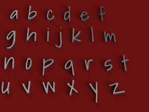 shadow uppercase and lowercase 3d letters stl file 3Dプリントモデル