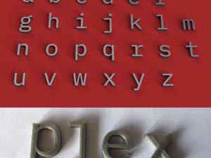plex uppercase and lowercase 3d letters stl file 3D 프린트 모델