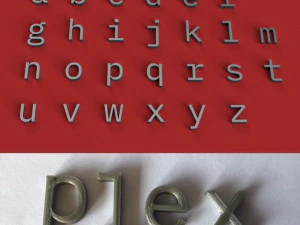 stl-файл з великими та малими літерами plex 3D Принт Модель