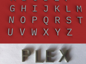 plex uppercase and lowercase 3d letters stl file 3D Print Model