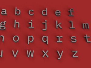 plex uppercase and lowercase 3d letters stl file 3D Print Model