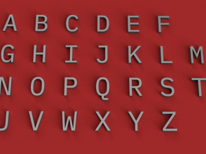 plex uppercase and lowercase 3d letters stl file 3D Print Model