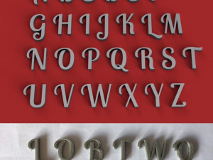 lobtwo uppercase and lowercase 3d letters stl file 3D Print Model