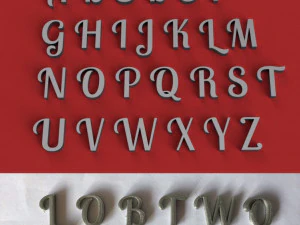 fichier stl de lettres 3d majuscules et minuscules lobtwo Modèles 3D en vedette
