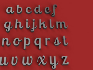 lobtwo uppercase and lowercase 3d letters stl file Modèles 3D en vedette