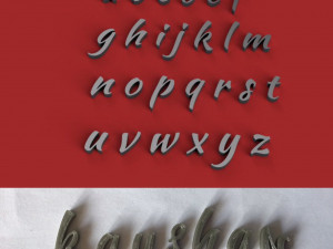 kaushan uppercase and lowercase 3d letters stl file 3D 打印模型