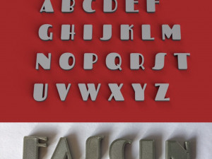 fascinate uppercase and lowercase 3d letters stl file 3D 프린트 모델