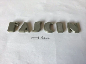 fascinate uppercase and lowercase 3d letters stl file 3D Print Model