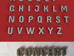 concert uppercase and lowercase 3d letters stl file 3D Print Model