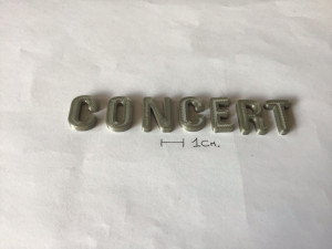 concert uppercase and lowercase 3d letters stl file Model Cetak 3D