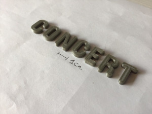 concert uppercase and lowercase 3d letters stl file Model Cetak 3D