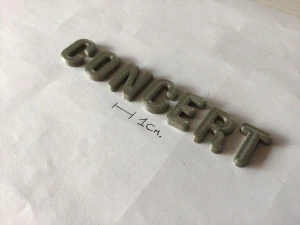 concert uppercase and lowercase 3d letters stl file 3D Print Model