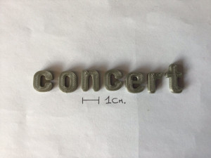 concert uppercase and lowercase 3d letters stl file Model Cetak 3D