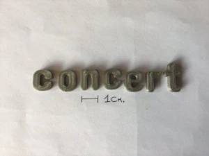 concert uppercase and lowercase 3d letters stl file 3D Print Model