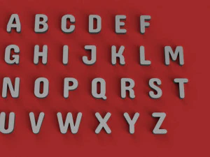 concert uppercase and lowercase 3d letters stl file 3D Print Model