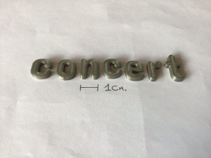 concert uppercase and lowercase 3d letters stl file Model Cetak 3D