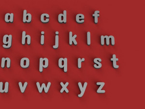 concert uppercase and lowercase 3d letters stl file Model Cetak 3D